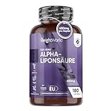 Reine Alpha Liponsäure Kapseln 650mg - 180 ALA Kapseln - 6+ Monate Vorrat...