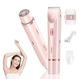 2-in-1 Elektrischer Intimrasierer für Frauen, Doppelkopf Rasierer Damen...
