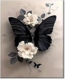 Gutluz Malen nach Zahlen Erwachsene Blumen Schmetterling- Paint by Numbers...