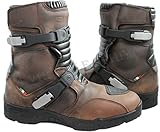 EVIRON Adventure Low Motorrad Motorrad Leder Stiefel MX Off Road Stiefel,...