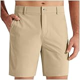 EMATOP Cargo Shorts Herren Sommer Kurze Hosen Vintage Einfarbig Cargoshorts...