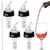 SLTAXAR 4 Stück Flaschenausgießer Spirituosen 2cl/4cl Dosierer für...