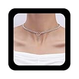 Cimenexe Punk Kreuz Schwert Choker Halskette Silber Dolch Kreuz Anhänger...