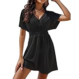 KOEMCY Damen Kleid Lässig Sommerkleid Taille Kleider Bikini Cover Up...