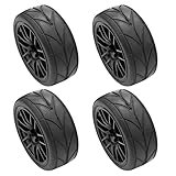 Jvareaty 4 Stuecke 1/10 Gummi Reifen Rc Renn Wagen Reifen Auf Renn Rad...