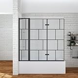 YAKE Badewanneaufsatz 3 teilig faltbar Duschwand für Badewanne mit...