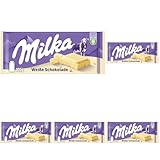 Milka Weiße Schokolade 1 x 100g I weiße Alpenmilch-Schokolade I Milka...