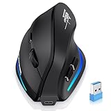 Update-Version 2.4G Vertikale Ergonomische, Silent RGB Vertical Maus, 4800...