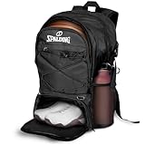 Spalding Basketball Rucksack - Sporttasche Schwarz mit Ball- und Schuhfach...