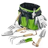 WORKPRO Gartenwerkzeug Set, 8 in 1 Gartengeräte mit Aufbewahrungstasche,...