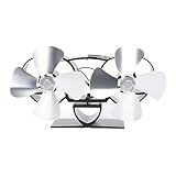 LIZEALUCKY Ofenventilator, Wärmebetrieben, Aluminiumlegierung, 4 Flügel,...