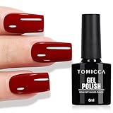 TOMICCA UV Nagellack Rot Farben, 8ml Gel Nagellack, UV LED Soak Off...