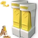 One-Touch Butter Cutter, One Button Butter Slicer and Storage Case, with...
