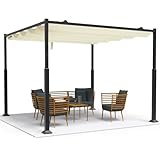 VOUNOT Pergola Pavillon 3x3m wasserdicht stabil Winterfest, Gartenpavillon...