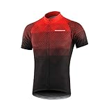 BERGRISAR Herren Radtrikot Kurzarm Bike Shirt, 8006 rot, XX-Large