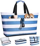 CIRYCASE Strandtasche XXL Familie mit Kühlfach, 54L Große Badetasche...