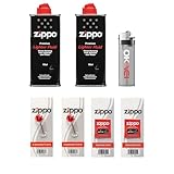 Zippo Zubehör Set 2: Orginal Zippo 2 X Feuerzeugbenzin, 2 X Set...