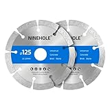 2x Diamantscheibe 125mm, Diamanttrennscheibe für Beton, Granit, Stein,...