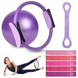 Pilates Ring Set,Pilates Essential Kit,14“/35cm Magic Circle with Dual...