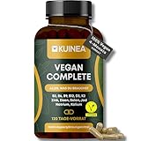 KUINEA® Vegan Complete – Vitamin B12 + D3 + K2 + B-Komplex + Zink,...