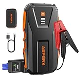 AsperX Starthilfe Powerbank (Bis Zu 10,0L Benzin oder 8,0L Diesel), 3000A...