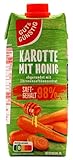 Gut & Günstig Karotte mit Honig Saft, 12er Pack (12 x 0.5 l)