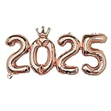 Fyrdyn 2025 Folienballons,2025 Folien-Zahlenballons - Neujahrsdekoration...
