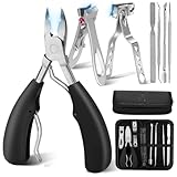 Nagelzangen für Fußnägel Profi Set, 7-in-1 Fussnagel Pflege Set,...