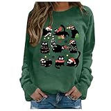 Weihnachtspulli Damen, Weihnachtspullover Damen Langarm Weihnachtspulli...