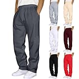 Jogginghose Herren Baumwolle Sporthose Lang Sportbekleidung Atmungsaktiv...