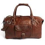 LEABAGS Leder Weekender Damen & Herren I Echtleder Premium Reisetasche I 30...