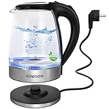 Kowdom Glas-Wasserkocher 1,8L aus Borosilikatglas & BPA-frei - 2200W mit...