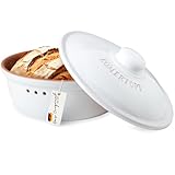 Römertopf Brottopf rund Keramik Brotkorb weiß Ø 30,0 cm
