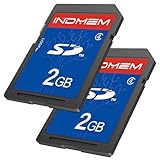 INDMEM SD Card 2GB 2 Packs Class 4 MLC Secure Digital Flash Memory Card...