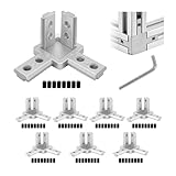 Aluprofil Eckverbinder, 4 Stück Silber 3-Weg Nut 8 3030...