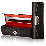 Lippenstiftbox mit Spiegel: Lippenstift Organizer Schwarz mit Make Up...