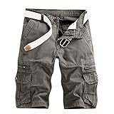Wanderhose Herren Kurz, Cargo Shorts Herren Camouflage Hose Sport...
