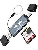 Vanja SD Kartenleser USB C, Dual USB 3.0 Stecker Micro SD Adapter...