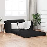 CKioict Boden Sofa Bett 2-in-1 Schwarz 148x71x83 cm Stoff Liebesbank...