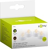 goobay 49868 4er-Set LED Teelichter mit Timerfunktion, warmweiße Lichter,...