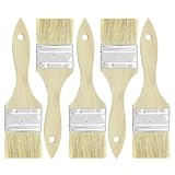 5 Stück Pig Hair Paint Pinsel,2 Zoll Flachpinsel Öle Wand-Farben...