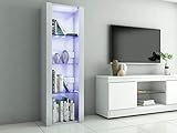 Panana Vitrinenschrank Glasvitrine Vitrine Schrank mit RGB LED-Beleuchtung,...