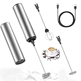 Elektrischer Milchaufschäumer USB wiederaufladbar, 2...
