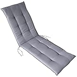 DILUMA | Relaxliegen Auflage Rhodos 160x48 cm Grau | Liegenauflage mit 5,5...