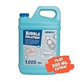 alldoro 60656 Seifenblasen-Flüssigkeit Nachfüllflasche, Kanister mit 1,2...