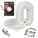 YSOOUA Abluftschlauch Ø150mm Alu Flexrohr Länge 3M PVC Alurohr...