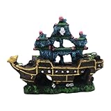 HouseVibe Aquarium-Schiffswrack-Dekoration, versunkenes Schiff, Ornament,...