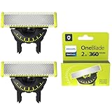 Philips OneBlade 360-Klingen - 2x 360-Ersatzklingen, Trimmen und Rasieren...