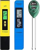 VIVOSUN Digitales pH-Meter, 3-in-1 TDS EC- und Temperaturmessgerät,...