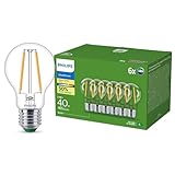 Philips Ultra Efficient LED Glühbirne, Energieeffizienzklasse A, mit E27...